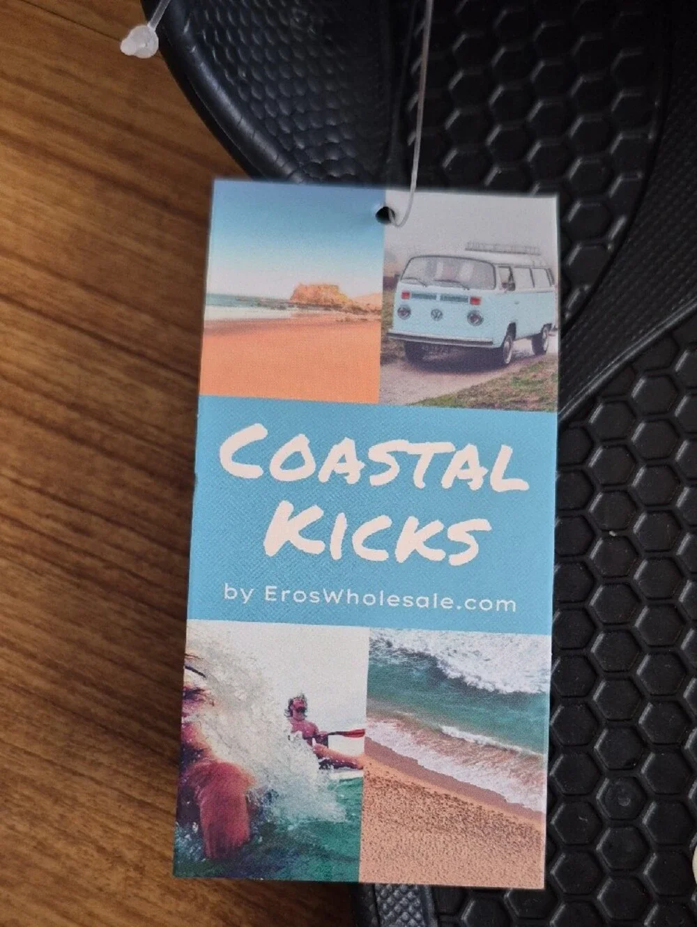 Coastal Kicks Black Men's Slide Sandals - XL